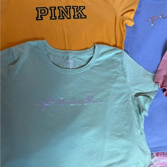 Bundle of 5 PINK Victoria's Secret Short Sleeve Tees - Picture 6 of 7